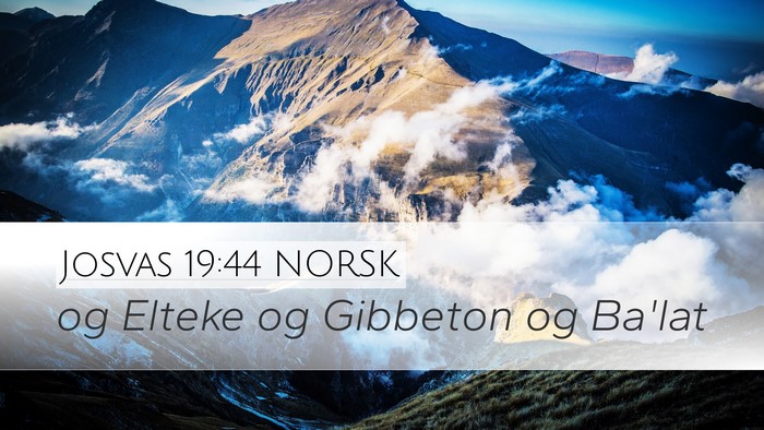 Josvas 19:44 NORSK Bible Verse Image
