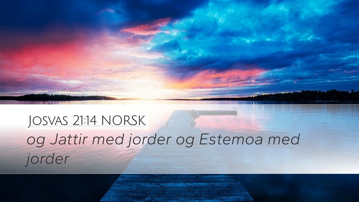 Josvas 21:14 NORSK Bible Verse Image