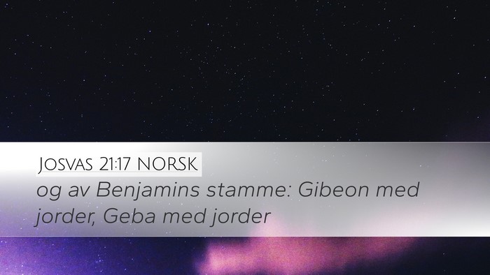 Josvas 21:17 NORSK Bible Verse Image