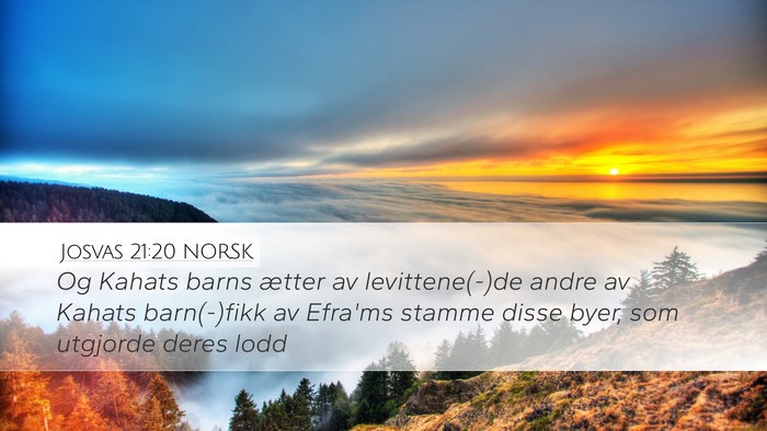 Josvas 21:20 NORSK Bible Verse Image