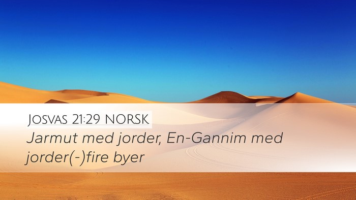 Josvas 21:29 NORSK Bible Verse Image
