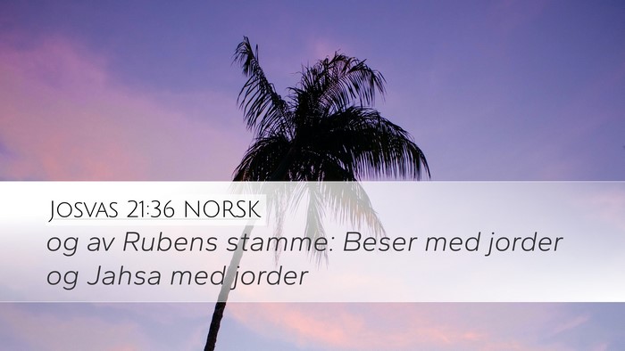 Josvas 21:36 NORSK Bible Verse Image
