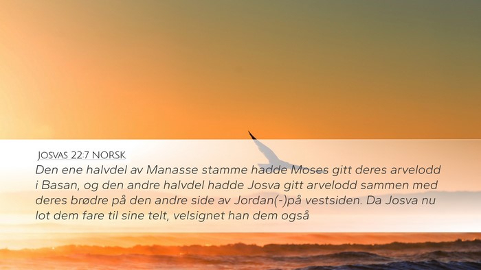 Josvas 22:7 NORSK Bible Verse Image