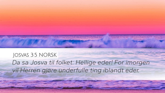 Josvas 3:5 NORSK Bible Verse Image