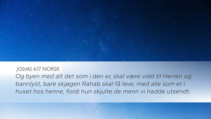 Josvas 6:17 NORSK Bible Verse Image