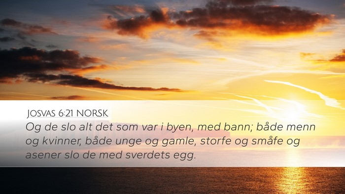 Josvas 6:21 NORSK Bible Verse Image