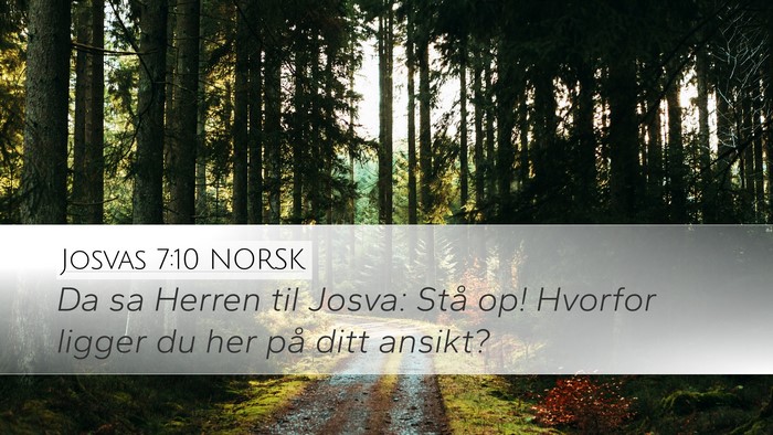 Josvas 7:10 NORSK Bible Verse Image