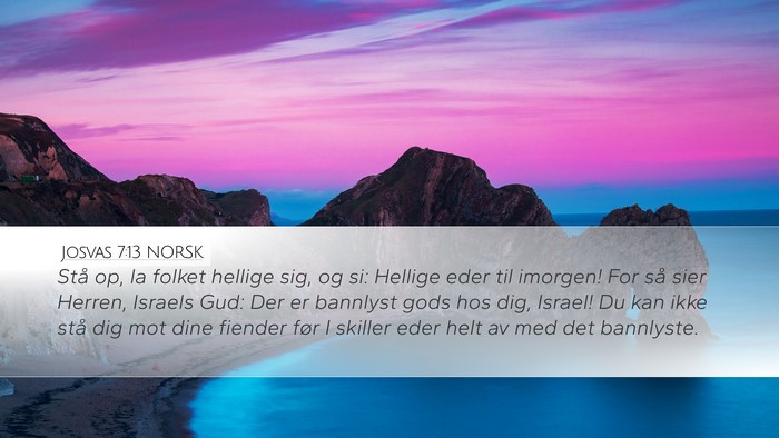 Josvas 7:13 NORSK Bible Verse Image