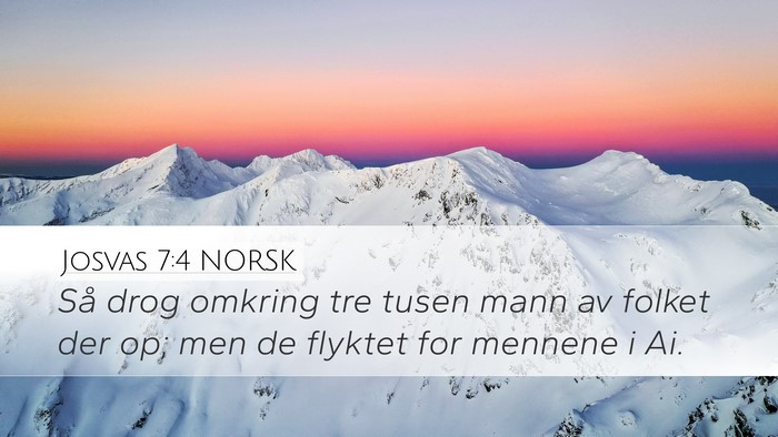 Josvas 7:4 NORSK Bible Verse Image