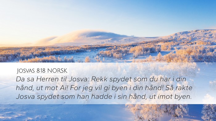 Josvas 8:18 NORSK Bible Verse Image