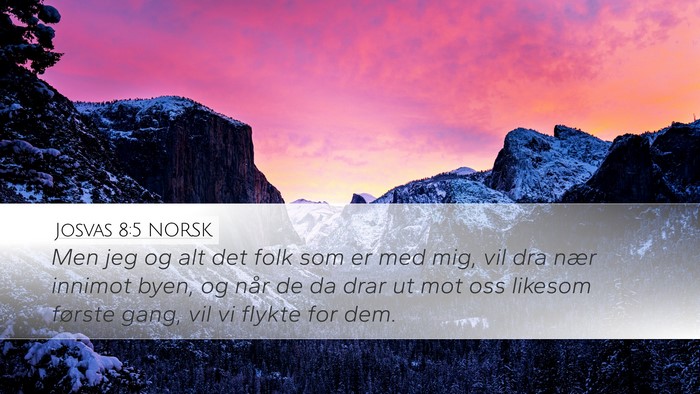 Josvas 8:5 NORSK Bible Verse Image