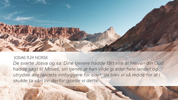 Josvas 9:24 NORSK Bible Verse Image