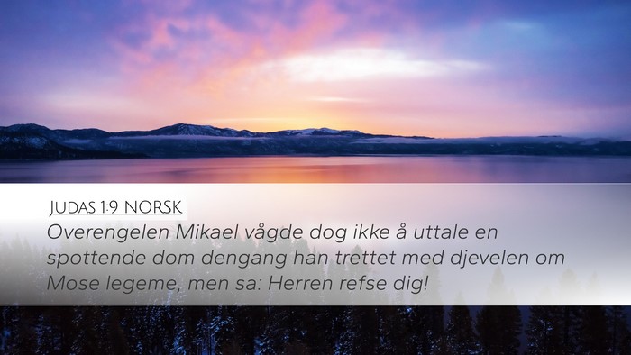 Judas 1:9 NORSK Bible Verse Image