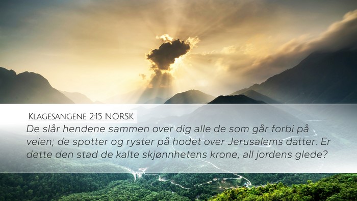 Klagesangene 2:15 NORSK Bible Verse Image