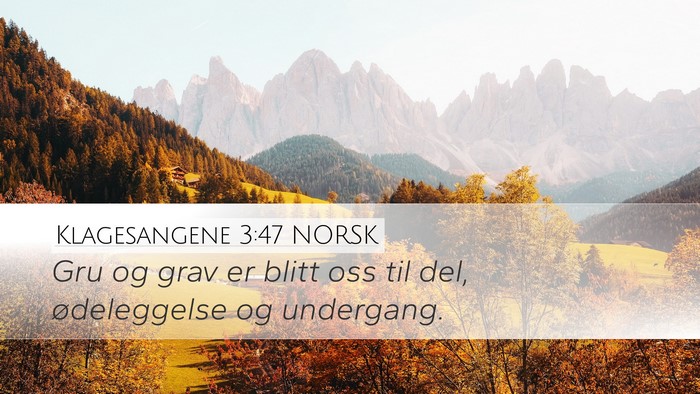 Klagesangene 3:47 NORSK Bible Verse Image