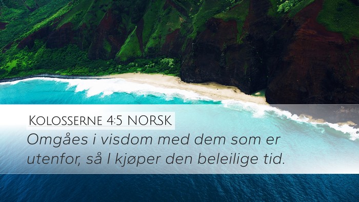 Kolosserne 4:5 NORSK Bible Verse Image