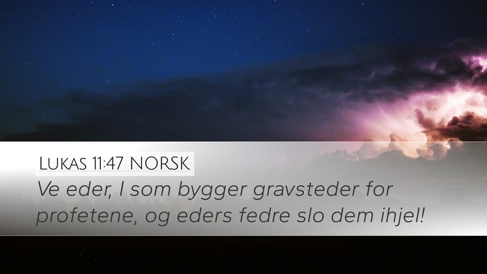 Lukas 11:47 NORSK Bible Verse Image