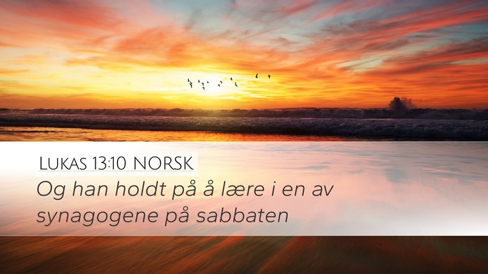Lukas 13:10 NORSK Bible Verse Image