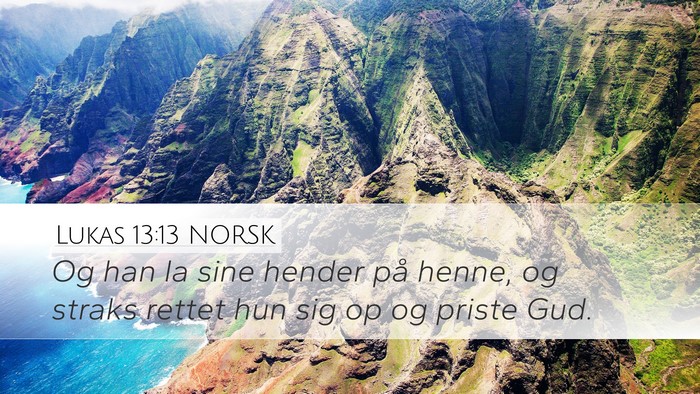 Lukas 13:13 NORSK Bible Verse Image