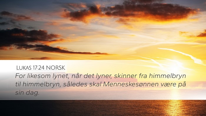 Lukas 17:24 NORSK Bible Verse Image