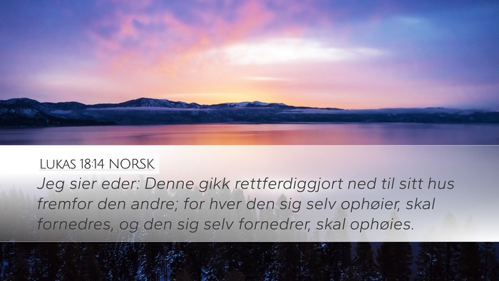 Lukas 18:14 NORSK Bible Verse Image