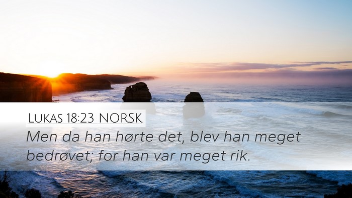 Lukas 18:23 NORSK Bible Verse Image