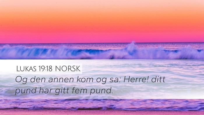 Lukas 19:18 NORSK Bible Verse Image