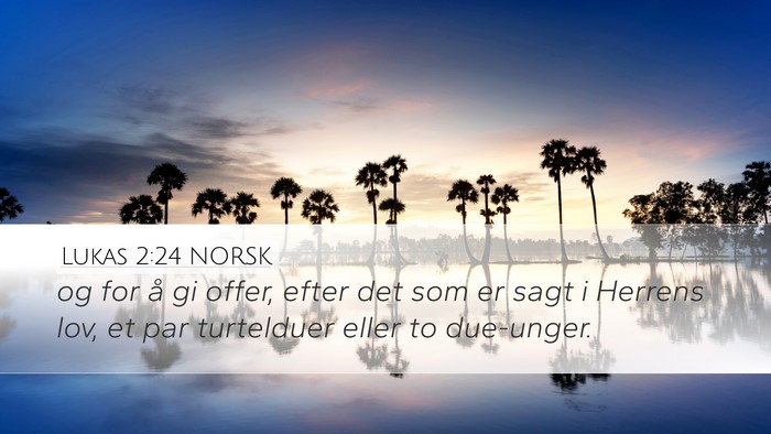 Lukas 2:24 NORSK Bible Verse Image