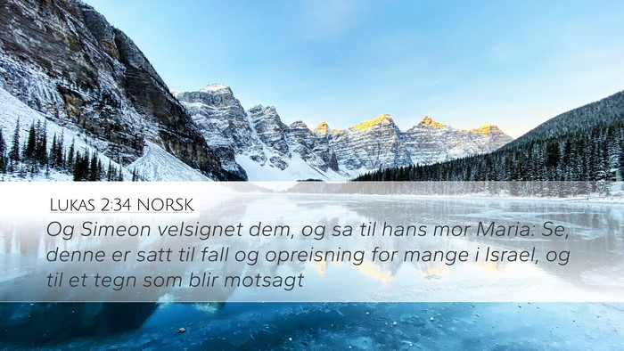 Lukas 2:34 NORSK Bible Verse Image