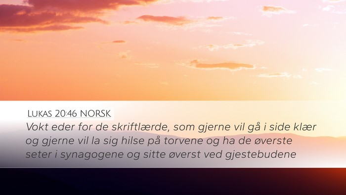 Lukas 20:46 NORSK Bible Verse Image