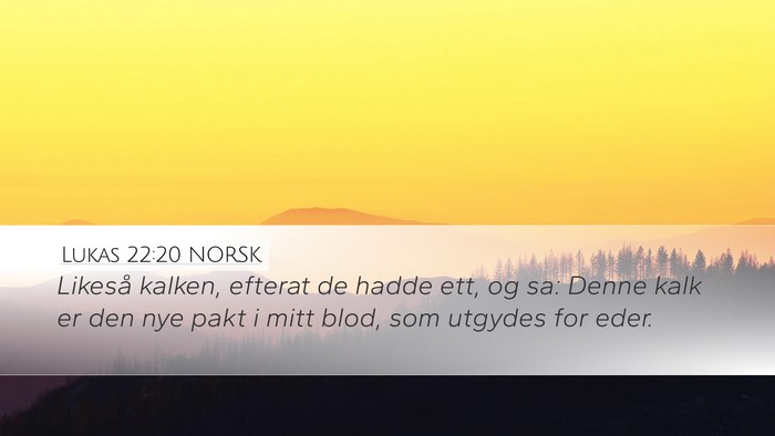 Lukas 22:20 NORSK Bible Verse Image