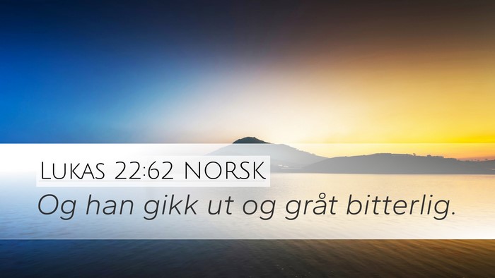 Lukas 22:62 NORSK Bible Verse Image