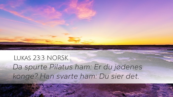 Lukas 23:3 NORSK Bible Verse Image
