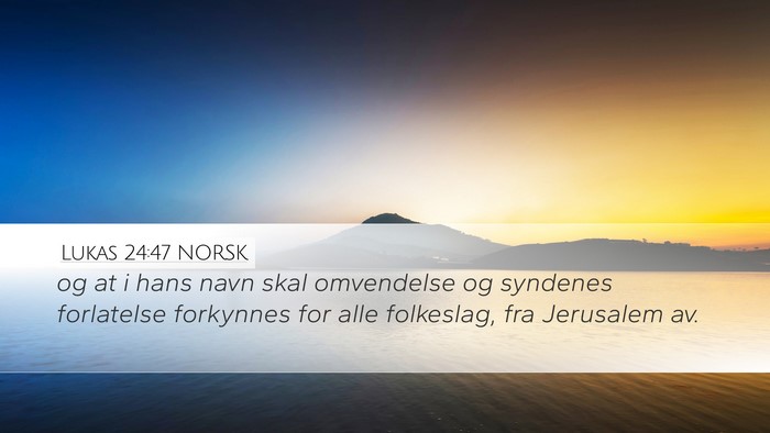 Lukas 24:47 NORSK Bible Verse Image