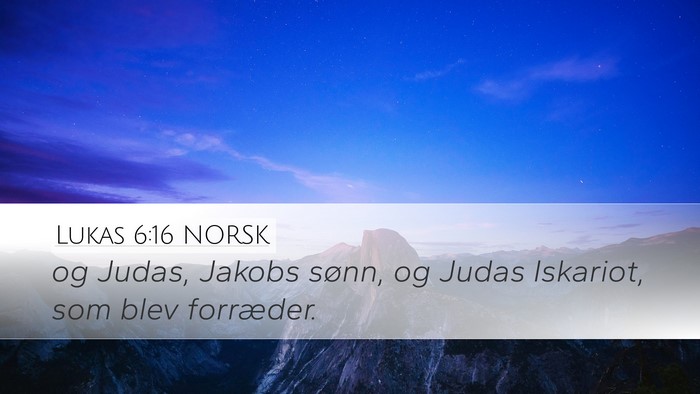 Lukas 6:16 NORSK Bible Verse Image
