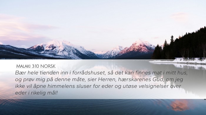 Malaki 3:10 NORSK Bible Verse Image