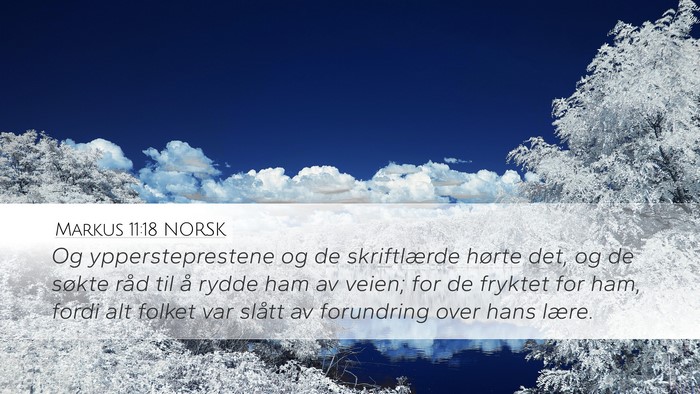 Markus 11:18 NORSK Bible Verse Image