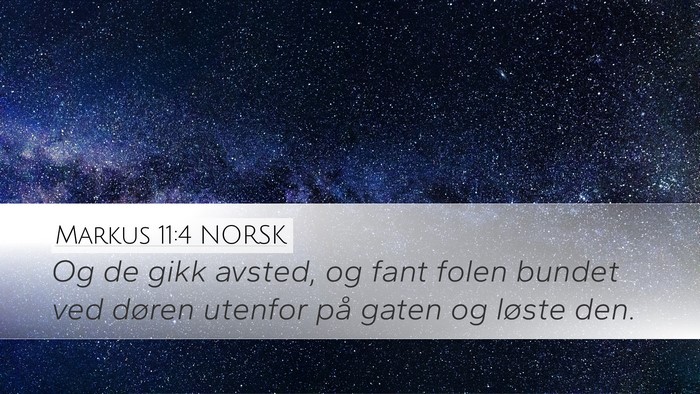 Markus 11:4 NORSK Bible Verse Image