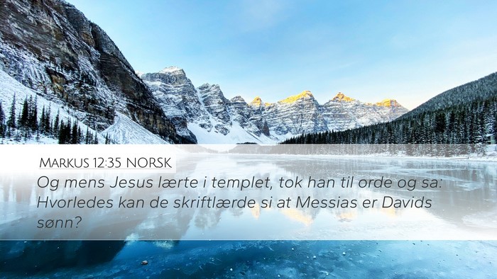 Markus 12:35 NORSK Bible Verse Image
