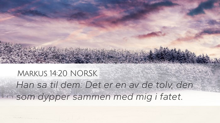 Markus 14:20 NORSK Bible Verse Image