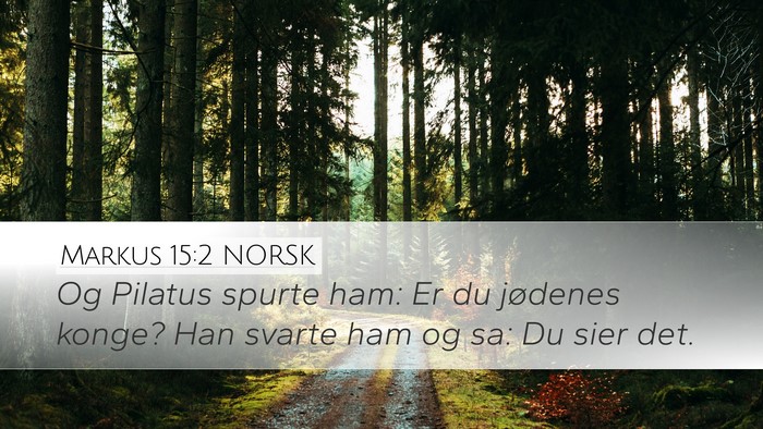 Markus 15:2 NORSK Bible Verse Image