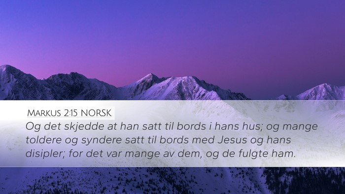 Markus 2:15 NORSK Bible Verse Image