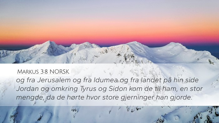 Markus 3:8 NORSK Bible Verse Image