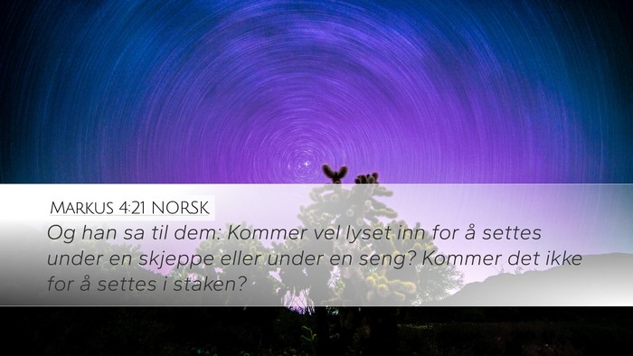 Markus 4:21 NORSK Bible Verse Image