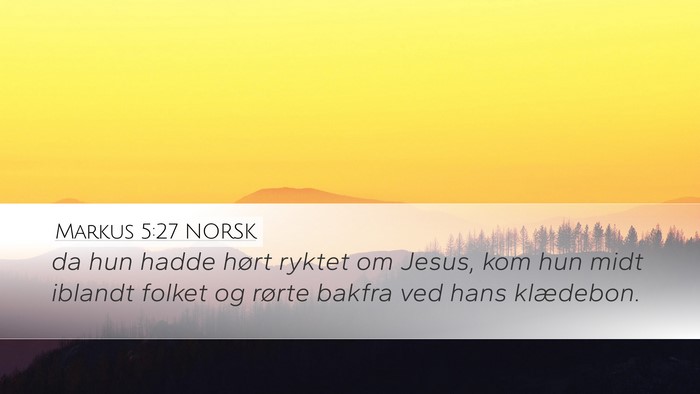 Markus 5:27 NORSK Bible Verse Image