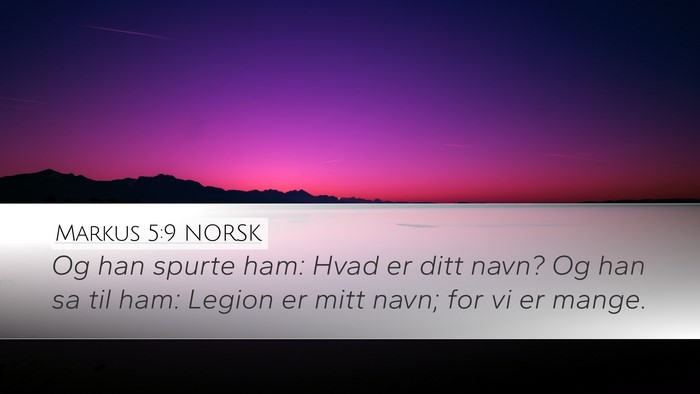 Markus 5:9 NORSK Bible Verse Image