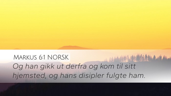 Markus 6:1 NORSK Bible Verse Image