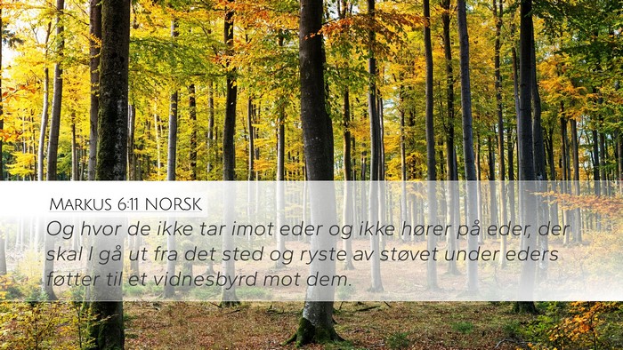 Markus 6:11 NORSK Bible Verse Image