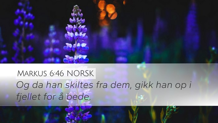 Markus 6:46 NORSK Bible Verse Image