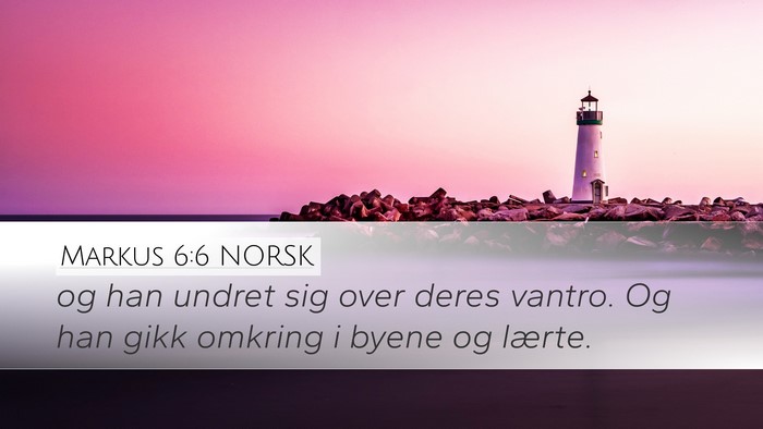 Markus 6:6 NORSK Bible Verse Image